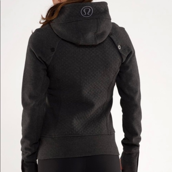 Sz2*Rare*Lululemon Special Edition Scuba hoodie detachable sleeves deep coal EUC - Picture 2 of 16